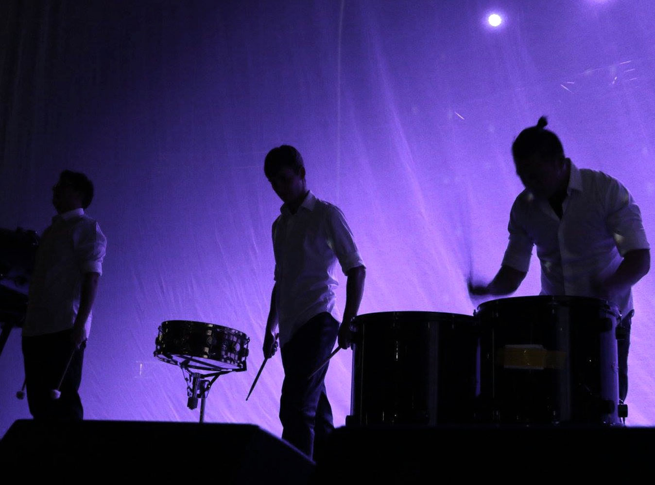 live drummer performing